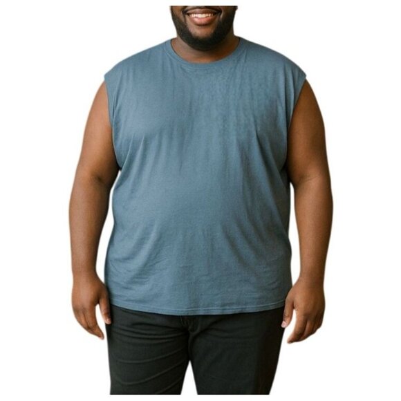 Fruit of the Loom Other - Fruit Of The Loom Mens Shirt Size 4XL Muscle Sleeveless Blue Gym Performance Fit